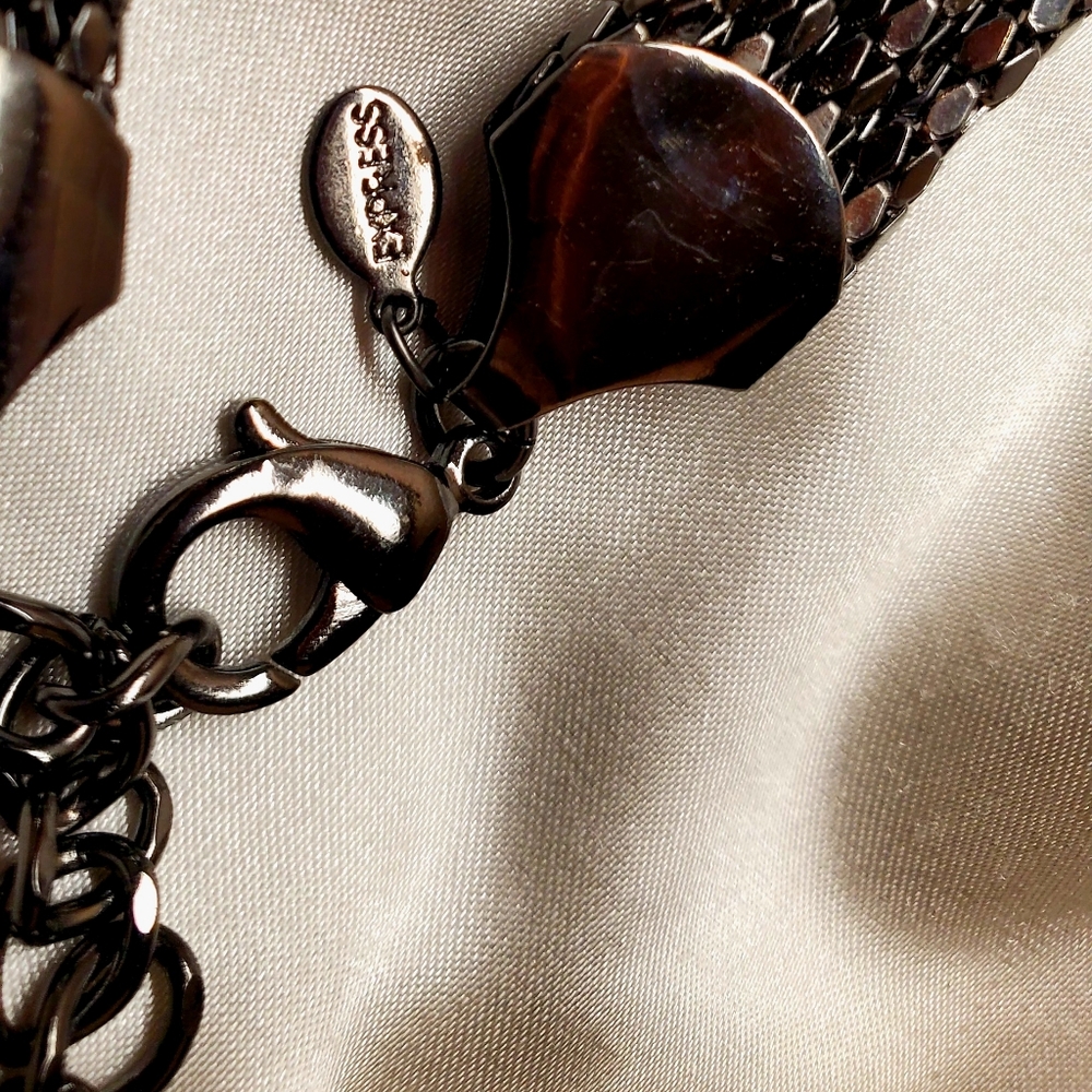 Elegant Vintage EXPRESS Silver Knot 18" Necklace 2" Earrings & Stretch Bracelet - Picture 2 of 7